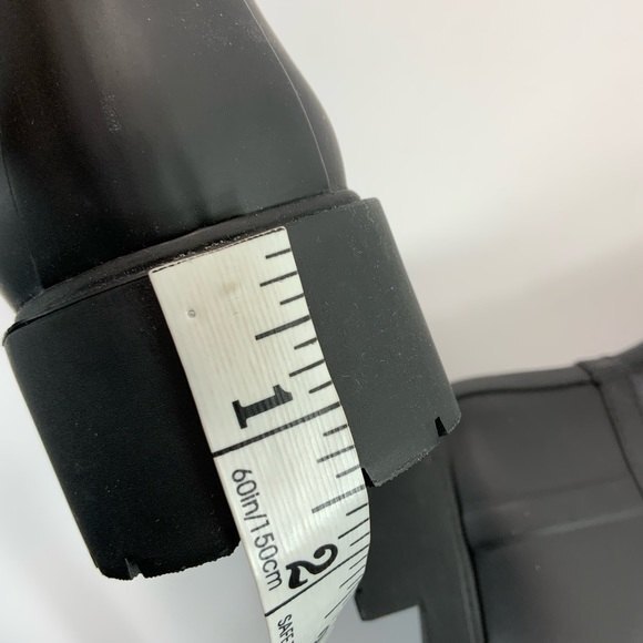 New Coach Monogrammed Tall Pull-on Rain Boots Black Gray 5 - Picture 9 of 11